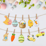 Maxbell Easter Hanging Ornaments Easter Bunny Hanging Sign for Garden Home Farmhouse