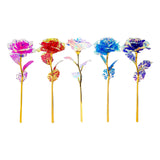 Maxbell 5 Pieces Valentines Gift Artificial Floral Roses for Wedding Anniversary Day