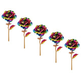 Maxbell 5 Pieces Valentines Gift Artificial Floral Roses for Wedding Anniversary Day