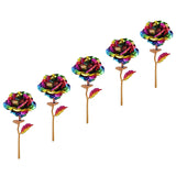 Maxbell 5 Pieces Valentines Gift Artificial Floral Roses for Wedding Anniversary Day