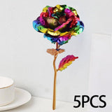 Maxbell 5 Pieces Valentines Gift Artificial Floral Roses for Wedding Anniversary Day