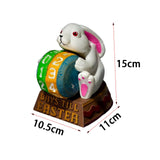 Maxbell Rabbit Calendar Easter Ornament Easter Decor Cartoon for Shelf Office Indoor