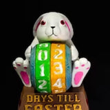 Maxbell Rabbit Calendar Easter Ornament Easter Decor Cartoon for Shelf Office Indoor