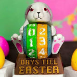 Maxbell Rabbit Calendar Easter Ornament Easter Decor Cartoon for Shelf Office Indoor