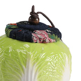 Maxbell Ceramic Tea Jar Cabbage Tea Can Organizer Tea Tin for Nuts Tea Leaves Coffee