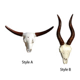 Maxbell Skull Sheep Head Wall Sculpture for Home Decor Gift 3D Wall Hanging Ornament Style A