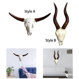Maxbell Skull Sheep Head Wall Sculpture for Home Decor Gift 3D Wall Hanging Ornament Style A