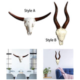 Maxbell Skull Sheep Head Wall Sculpture for Home Decor Gift 3D Wall Hanging Ornament Style A