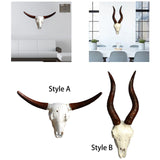 Maxbell Skull Sheep Head Wall Sculpture for Home Decor Gift 3D Wall Hanging Ornament Style A