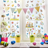 Maxbell Set of 9 Sheets Easter Window Decals Double Sided for Home Decor Accessories