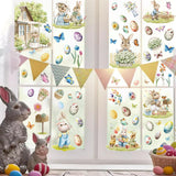 Maxbell Set of 9 Sheets Easter Window Decals Double Sided for Home Decor Accessories