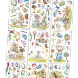 Maxbell Set of 9 Sheets Easter Window Decals Double Sided for Home Decor Accessories