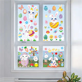 Maxbell 12x Easter Bunny Window Clings Easter Decoration for School Bathroom Kitchen