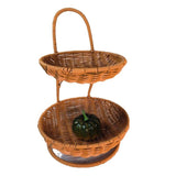 Maxbell 2 Tier Storage Basket Bread Box Food Holder for Living Room Patio Countertop