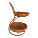 Maxbell 2 Tier Storage Basket Bread Box Food Holder for Living Room Patio Countertop