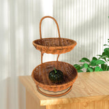 Maxbell 2 Tier Storage Basket Bread Box Food Holder for Living Room Patio Countertop