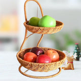 Maxbell 2 Tier Storage Basket Bread Box Food Holder for Living Room Patio Countertop