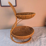 Maxbell 2 Tier Storage Basket Bread Box Food Holder for Living Room Patio Countertop