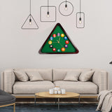 Maxbell Billiards Pool Ball Triangle Wood Wall Clock Battery Powered for Living Room