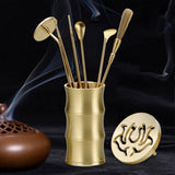 Maxbell 7 Pieces Chinese Incense Ceremony Set Incense Making Set for Yoga Meditation