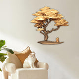 Maxbell Welcome Guests Tree Wall Sculpture Wall Art Sculpture for Cafe Bedroom Hotel