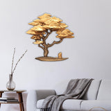 Maxbell Welcome Guests Tree Wall Sculpture Wall Art Sculpture for Cafe Bedroom Hotel
