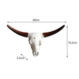 Maxbell Skull Animal Head Wall Sculpture Faux Animal Skull Wall Sculpture for Office Bull