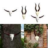 Maxbell Skull Animal Head Wall Sculpture Faux Animal Skull Wall Sculpture for Office Bull