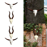 Maxbell Skull Animal Head Wall Sculpture Faux Animal Skull Wall Sculpture for Office Bull