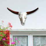 Maxbell Skull Animal Head Wall Sculpture Faux Animal Skull Wall Sculpture for Office Bull