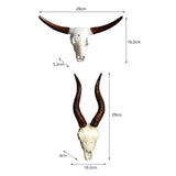 Maxbell Skull Animal Head Wall Sculpture Faux Animal Skull Wall Sculpture for Office Bull and Sheep