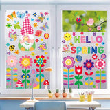 Maxbell 9Pcs Spring Window Stickers Spring Window Clings for Living Room Office Shop