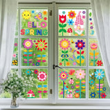 Maxbell 9Pcs Spring Window Stickers Spring Window Clings for Living Room Office Shop