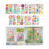 Maxbell 9Pcs Spring Window Stickers Spring Window Clings for Living Room Office Shop