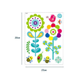 Maxbell 9 Sheets Colorful Flowers Window Clings Stickers Reusable for Shopping Malls
