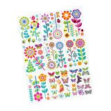 Maxbell 9 Sheets Colorful Flowers Window Clings Stickers Reusable for Shopping Malls