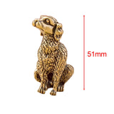 Maxbell Brass Dog Figurine Collectible Dog Ornament for Office Bookshelf Living Room