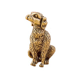 Maxbell Brass Dog Figurine Collectible Dog Ornament for Office Bookshelf Living Room