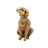 Maxbell Brass Dog Figurine Collectible Dog Ornament for Office Bookshelf Living Room