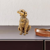 Maxbell Brass Dog Figurine Collectible Dog Ornament for Office Bookshelf Living Room