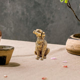 Maxbell Brass Dog Figurine Collectible Dog Ornament for Office Bookshelf Living Room