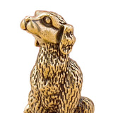 Maxbell Brass Dog Figurine Collectible Dog Ornament for Office Bookshelf Living Room