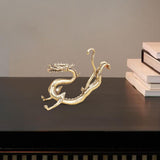 Maxbell Dragon Statue Collection Brass Feng Shui Decor for Tabletop Study Room Decor