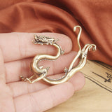 Maxbell Dragon Statue Collection Brass Feng Shui Decor for Tabletop Study Room Decor