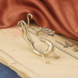 Maxbell Dragon Statue Collection Brass Feng Shui Decor for Tabletop Study Room Decor