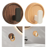 Maxbell Sticky Hook Multipurpose Durable Wall Hook for Entryway Living Room Bathroom Walnut  Black