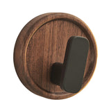 Maxbell Sticky Hook Multipurpose Durable Wall Hook for Entryway Living Room Bathroom Walnut  Black