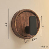 Maxbell Sticky Hook Multipurpose Durable Wall Hook for Entryway Living Room Bathroom Walnut  Black