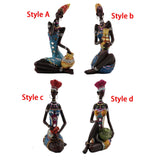 Maxbell Maxbell African Tribal Lady Statue Crafts African Statue for Home Office Living Room Style A