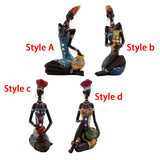 Maxbell Maxbell African Tribal Lady Statue Crafts African Statue for Home Office Living Room Style A